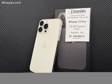 iPhone 13 Pro 128GB független silver új akkuval (104) iSzerelés.hu
