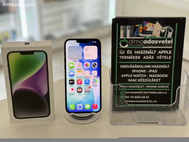 iPhone 14 Plus 256GB Független Újszerű/1-3 hónap gar./Akku 87%/p4427