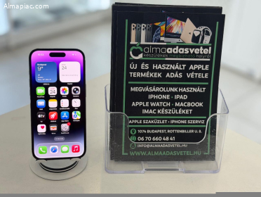 iPhone 14 Pro 128GB Független Használt/1-3 hónap gar./Akku 100%/p4762
