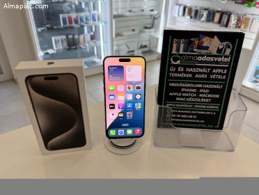iPhone 15 Pro Max 512GB Független Karcmentes/2028.03.04.Gar./Akku 100%