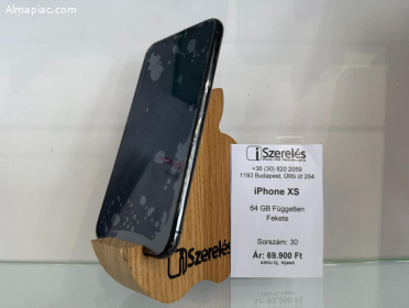 iPhone XS 64GB független fekete új akku új kijelző (30) iSzerelés.hu